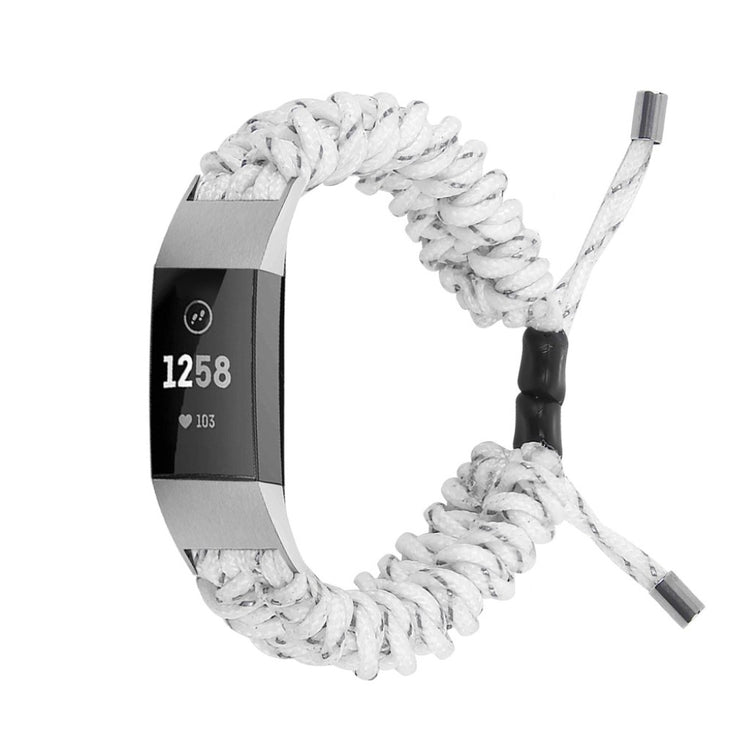 Meget elegant Fitbit Charge 2 Nylon Rem - Hvid#serie_10