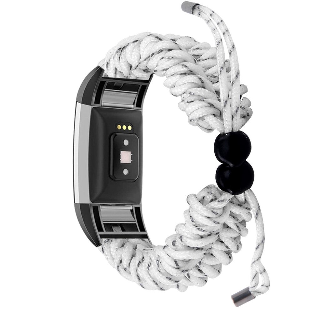 Meget elegant Fitbit Charge 2 Nylon Rem - Hvid#serie_10