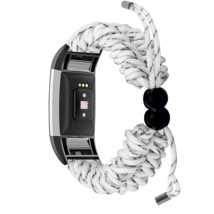 Meget elegant Fitbit Charge 2 Nylon Rem - Hvid#serie_10