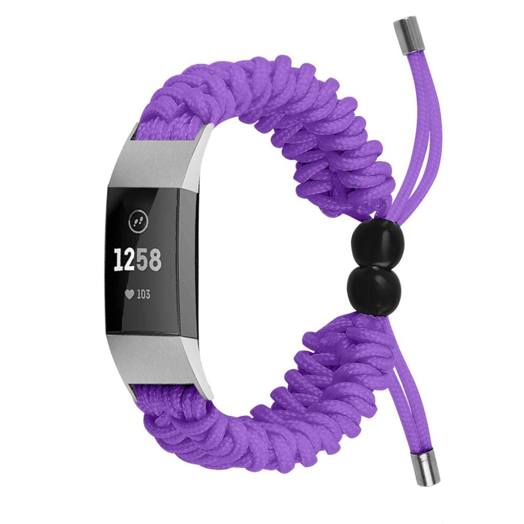 Meget elegant Fitbit Charge 2 Nylon Rem - Lilla#serie_2