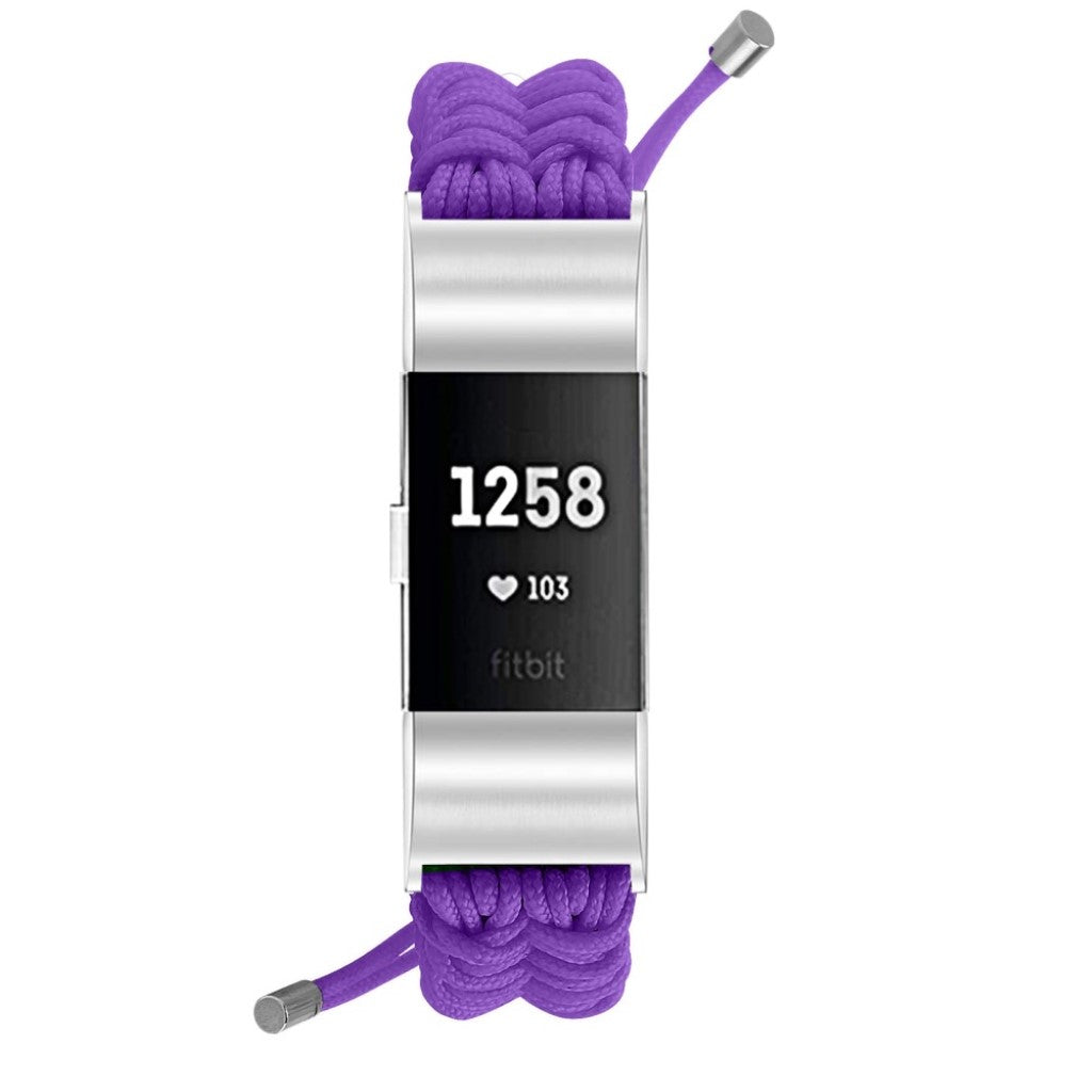 Meget elegant Fitbit Charge 2 Nylon Rem - Lilla#serie_2