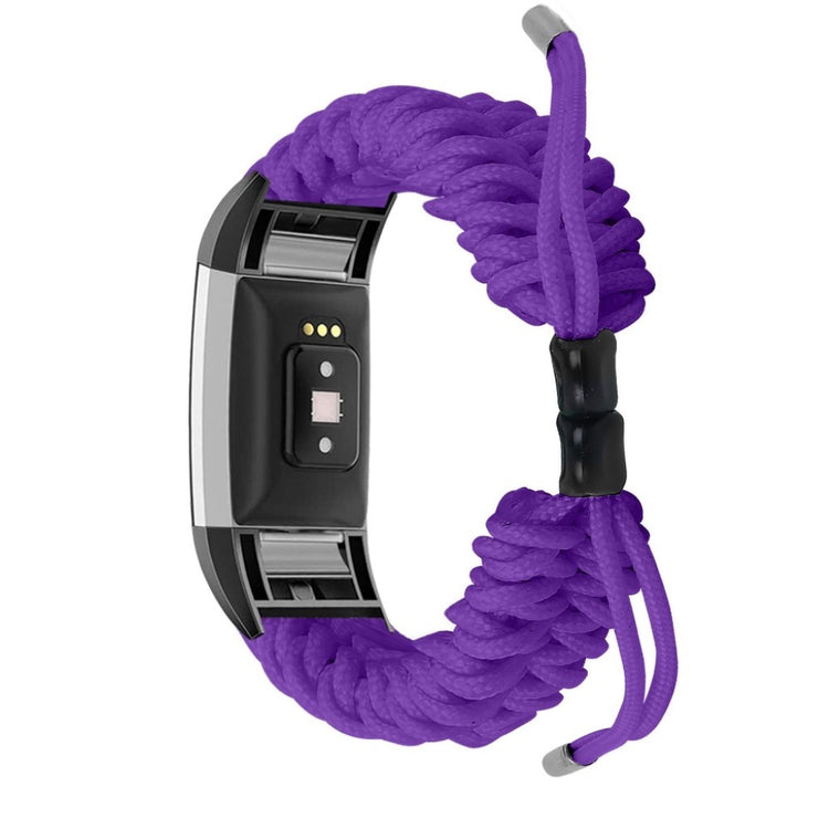 Meget elegant Fitbit Charge 2 Nylon Rem - Lilla#serie_2