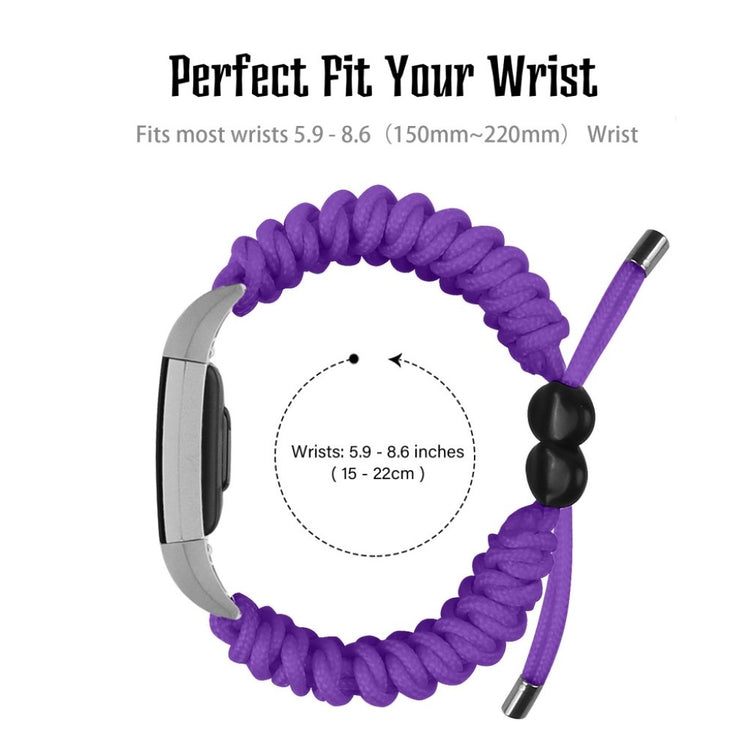 Meget elegant Fitbit Charge 2 Nylon Rem - Lilla#serie_2