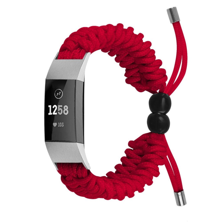 Meget elegant Fitbit Charge 2 Nylon Rem - Rød#serie_3