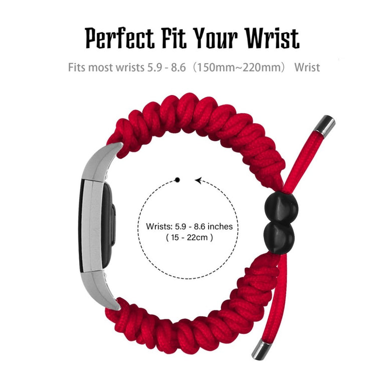 Meget elegant Fitbit Charge 2 Nylon Rem - Rød#serie_3