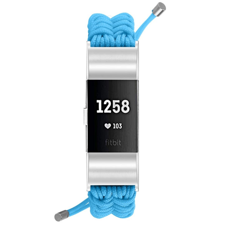 Meget elegant Fitbit Charge 2 Nylon Rem - Blå#serie_4