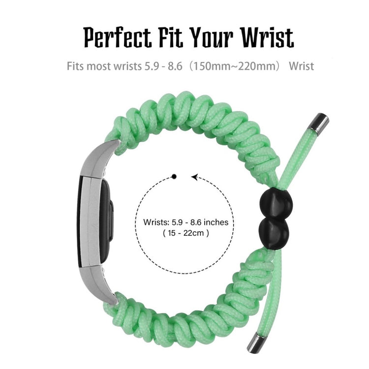 Meget elegant Fitbit Charge 2 Nylon Rem - Grøn#serie_5