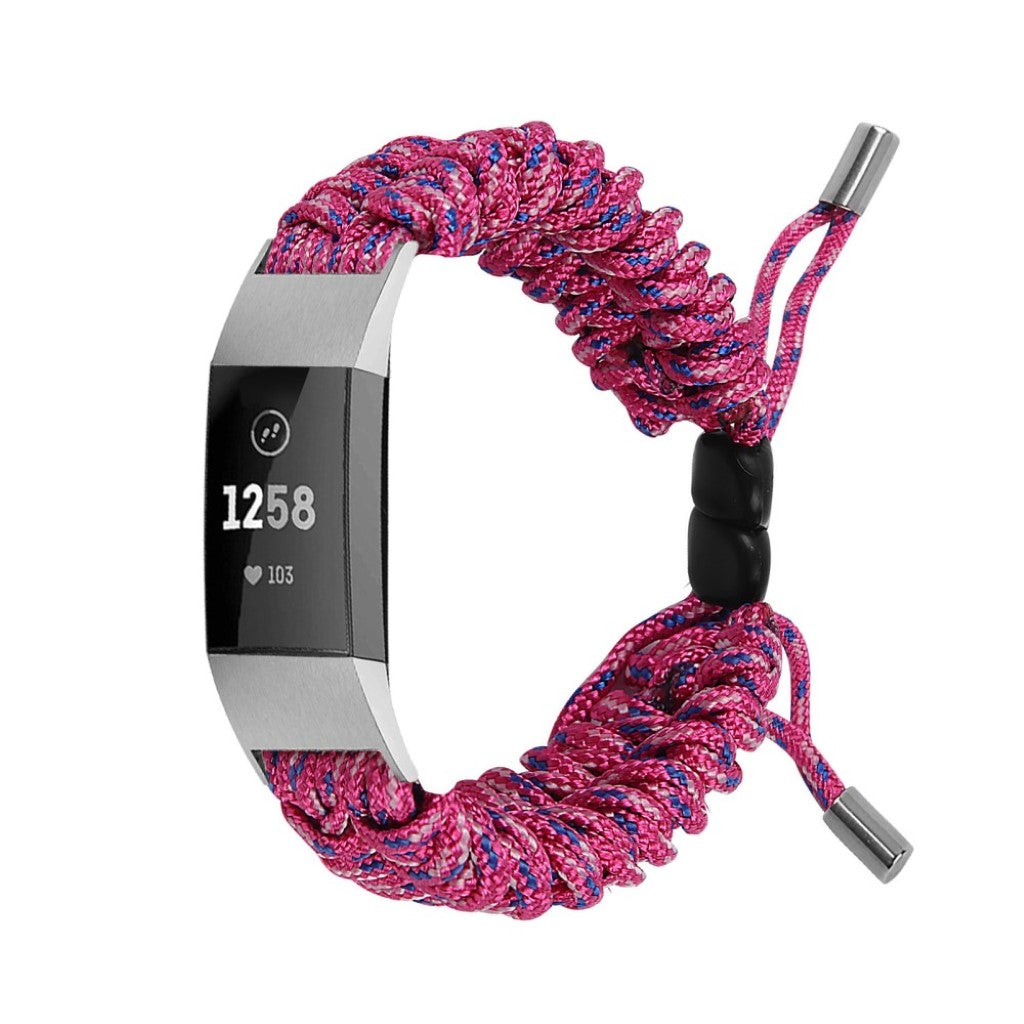 Meget elegant Fitbit Charge 2 Nylon Rem - Pink#serie_6
