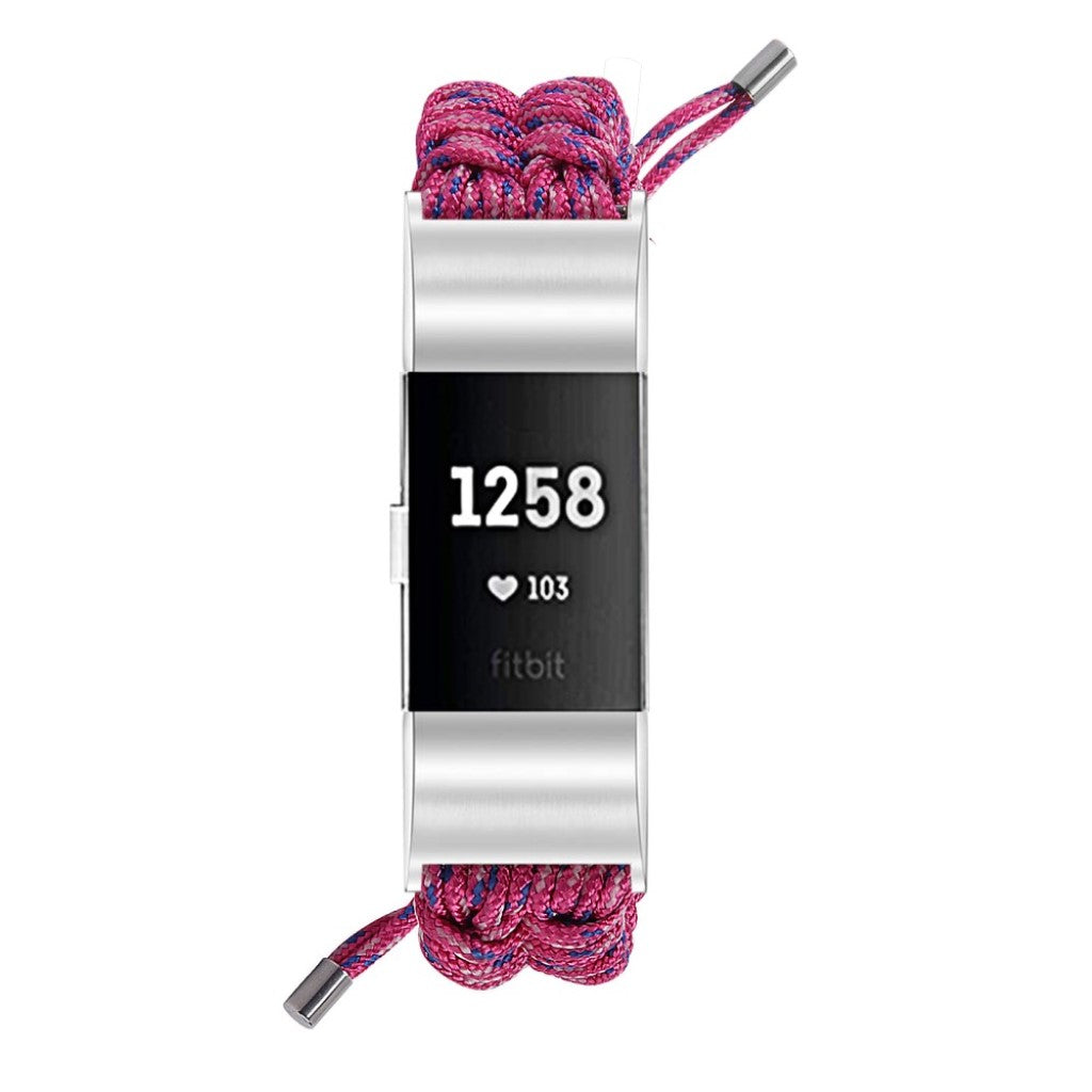 Meget elegant Fitbit Charge 2 Nylon Rem - Pink#serie_6