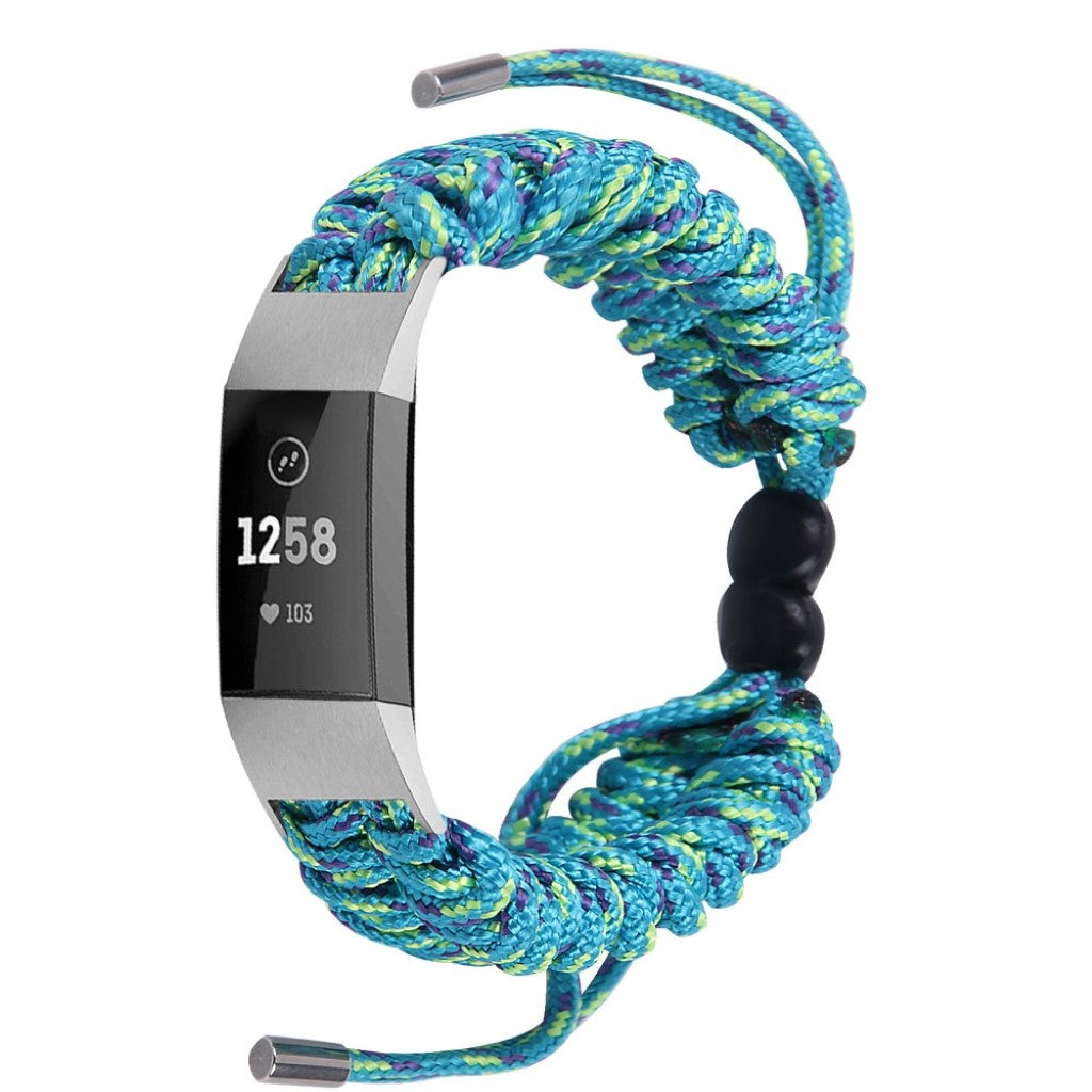 Meget elegant Fitbit Charge 2 Nylon Rem - Blå#serie_7