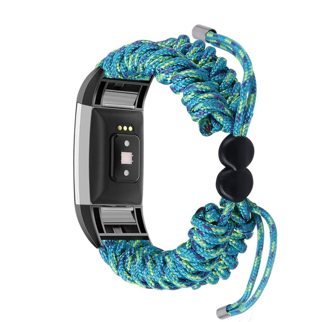 Meget elegant Fitbit Charge 2 Nylon Rem - Blå#serie_7