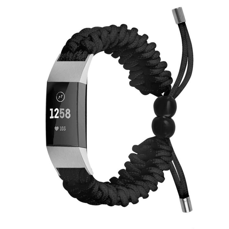 Meget elegant Fitbit Charge 2 Nylon Rem - Sort#serie_9