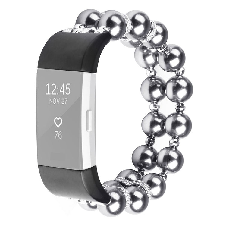 Rigtigt elegant Fitbit Charge 2 Rhinsten Rem - Sort#serie_2