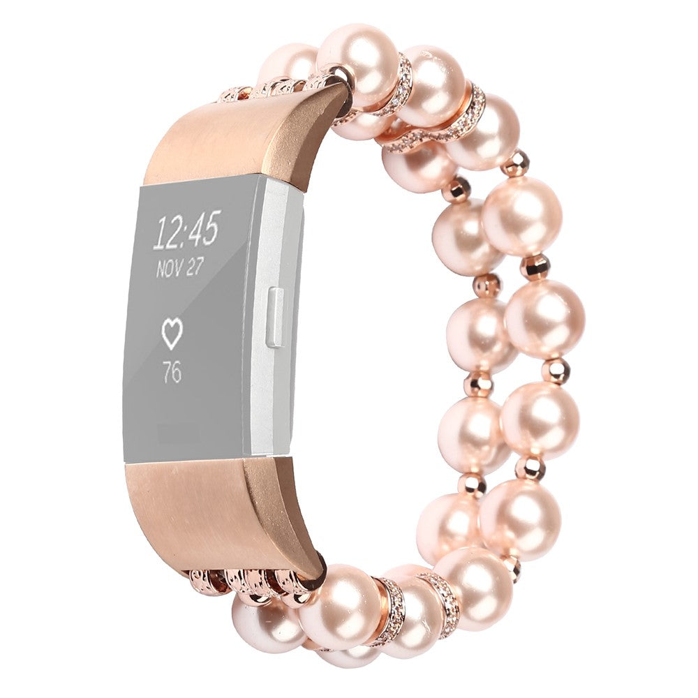 Rigtigt elegant Fitbit Charge 2 Rhinsten Rem - Pink#serie_3