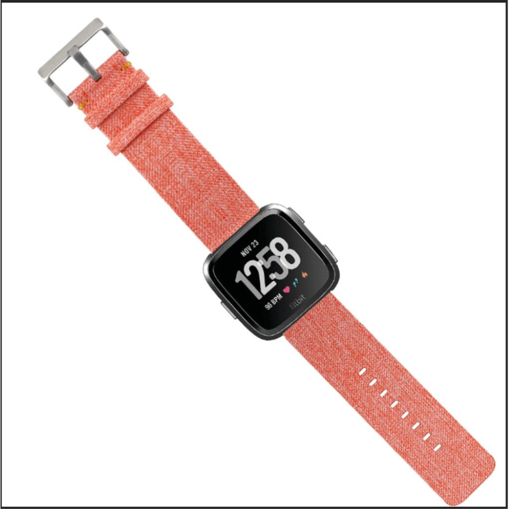 Stilfuld Fitbit Versa Nylon Rem - Orange#serie_1
