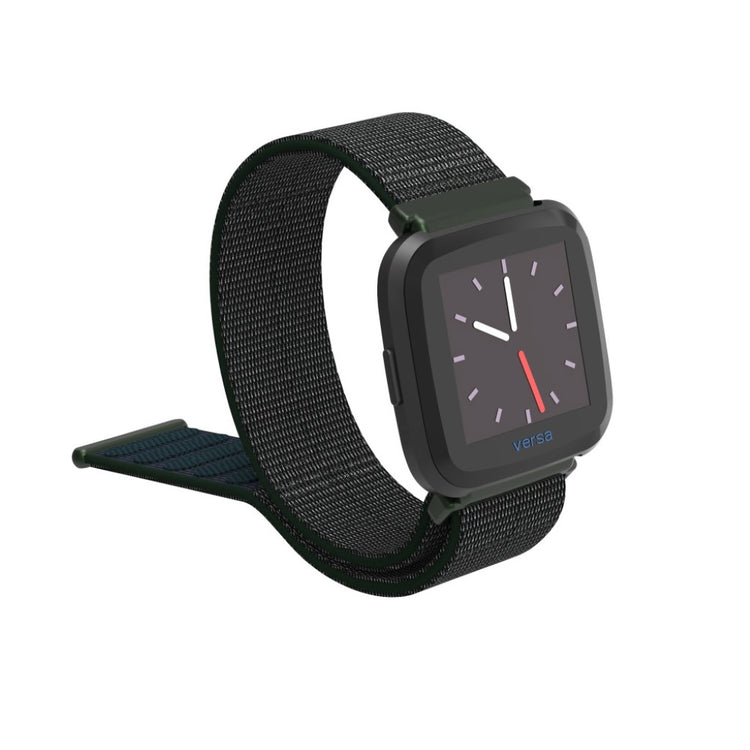 Super hårdfør Fitbit Versa Nylon Rem - Grøn#serie_1