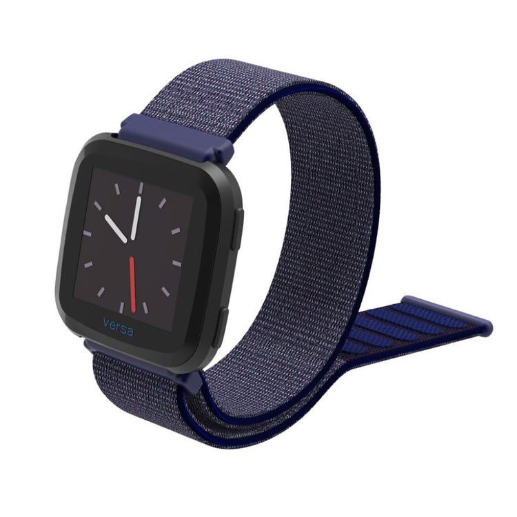 Super hårdfør Fitbit Versa Nylon Rem - Blå#serie_3