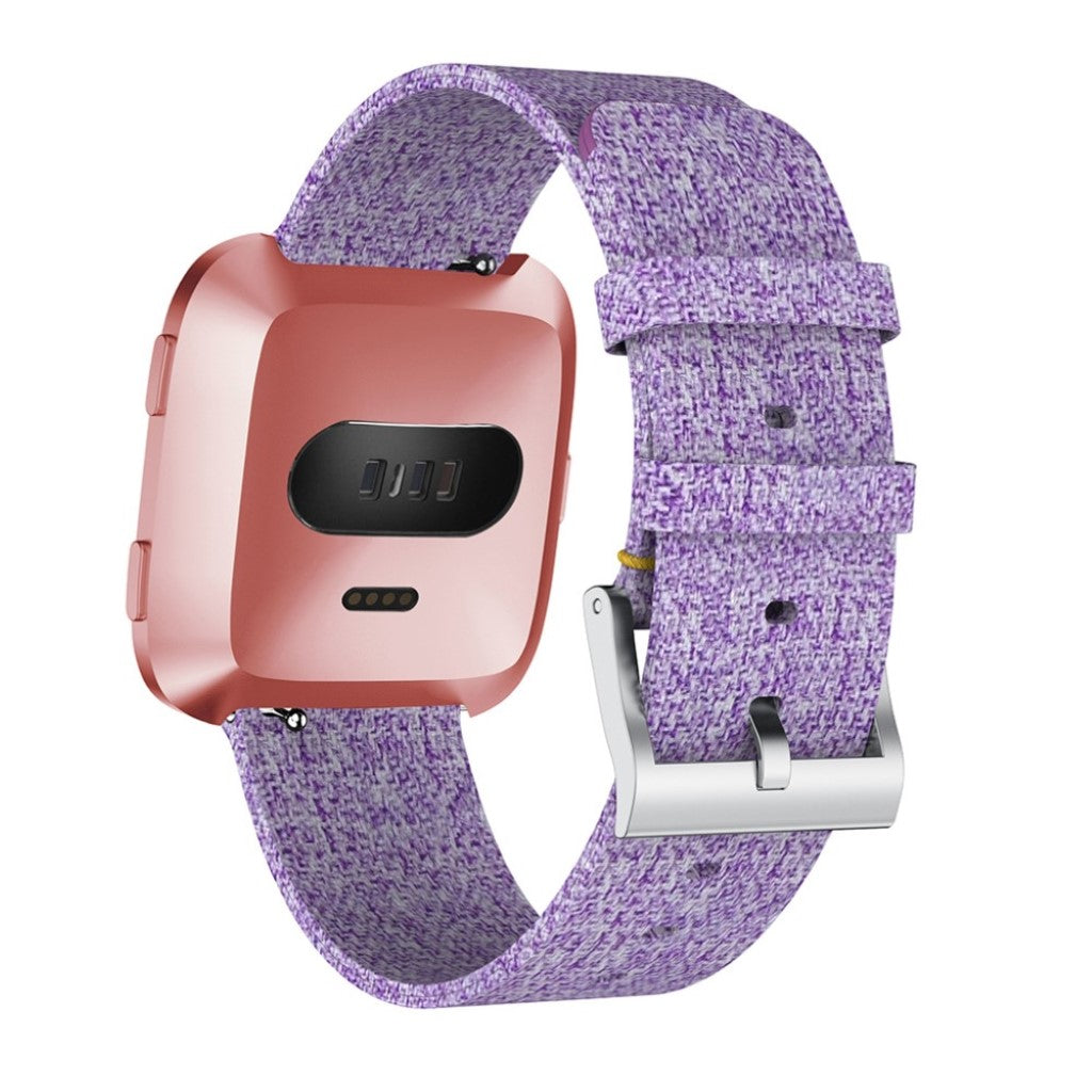 Komfortabel Fitbit Versa Nylon Rem - Lilla#serie_1