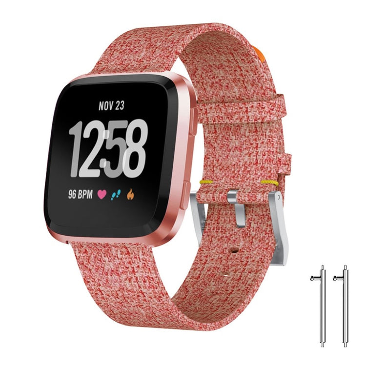Komfortabel Fitbit Versa Nylon Rem - Orange#serie_2