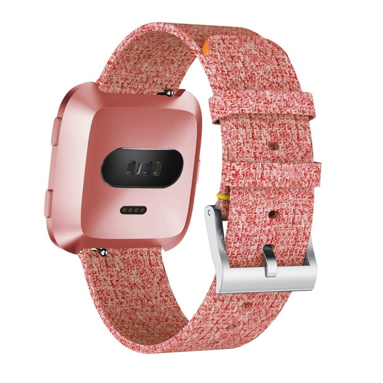 Komfortabel Fitbit Versa Nylon Rem - Orange#serie_2