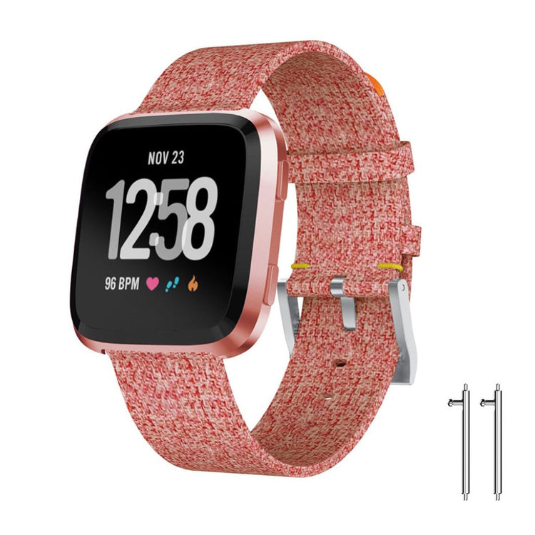 Komfortabel Fitbit Versa Nylon Rem - Orange#serie_2