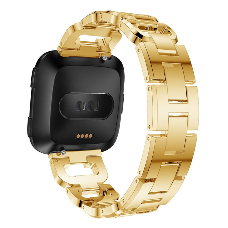 Helt vildt pænt Fitbit Versa Metal og Rhinsten Rem - Guld#serie_1