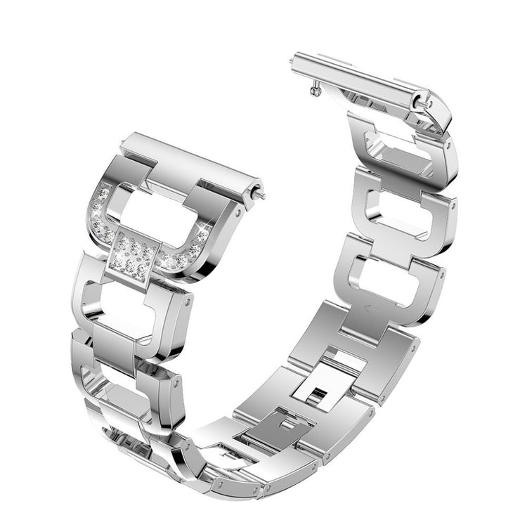 Helt vildt pænt Fitbit Versa Metal og Rhinsten Rem - Sølv#serie_3