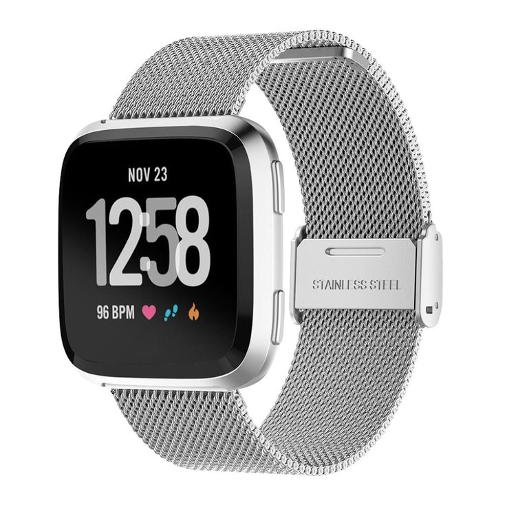 Vildt rart Fitbit Versa Metal Rem - Sølv#serie_3
