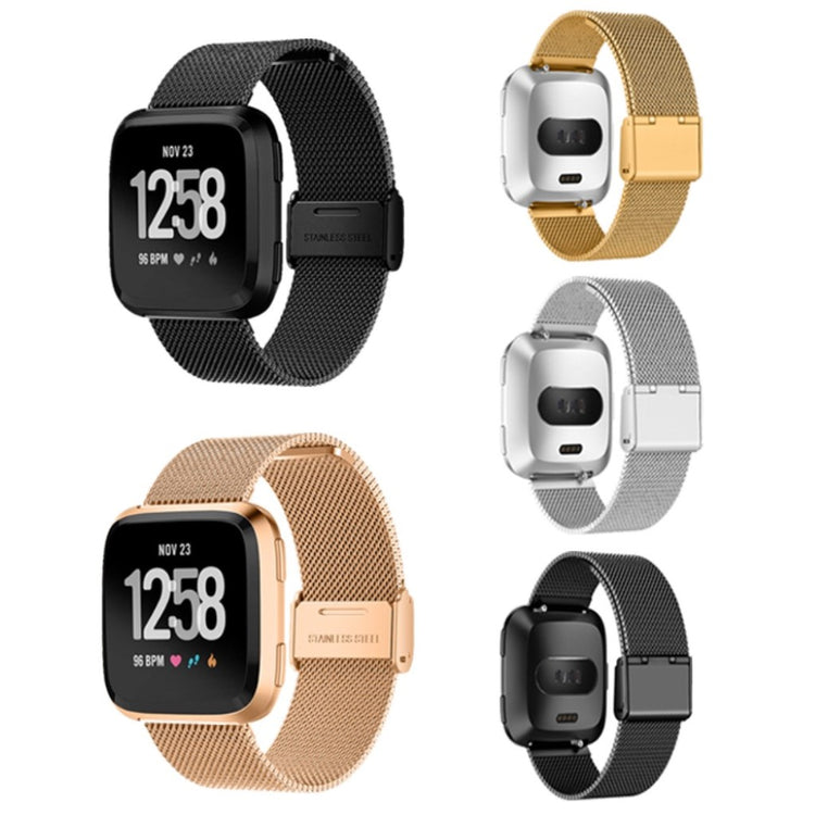 Vildt rart Fitbit Versa Metal Rem - Sort#serie_4