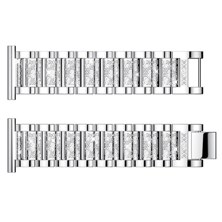Super cool Fitbit Versa Metal og Rhinsten Rem - Sølv#serie_4