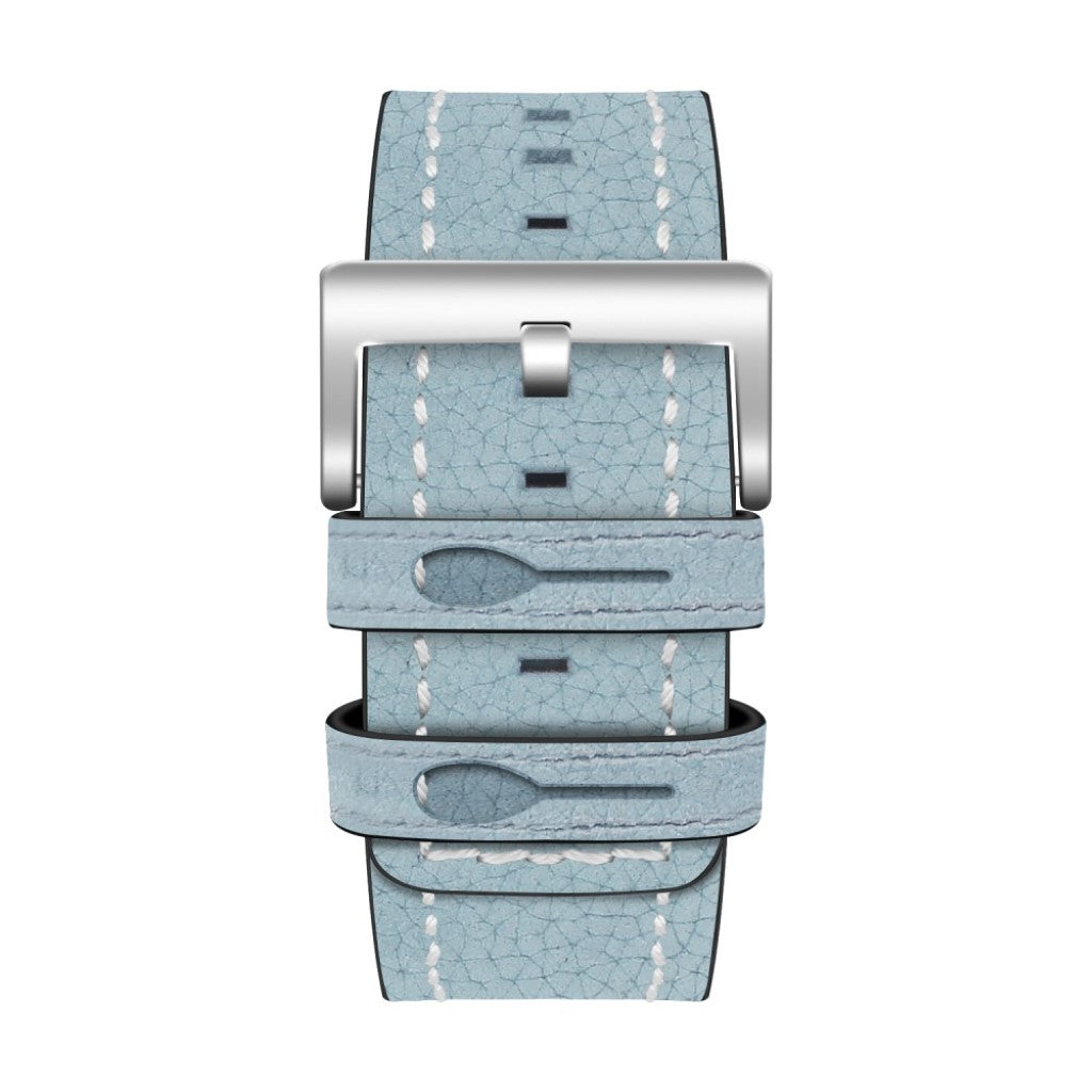 Mega smuk Fitbit Versa Ægte læder Rem - Blå#serie_2