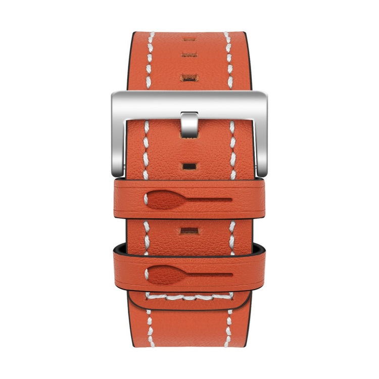Mega smuk Fitbit Versa Ægte læder Rem - Orange#serie_3