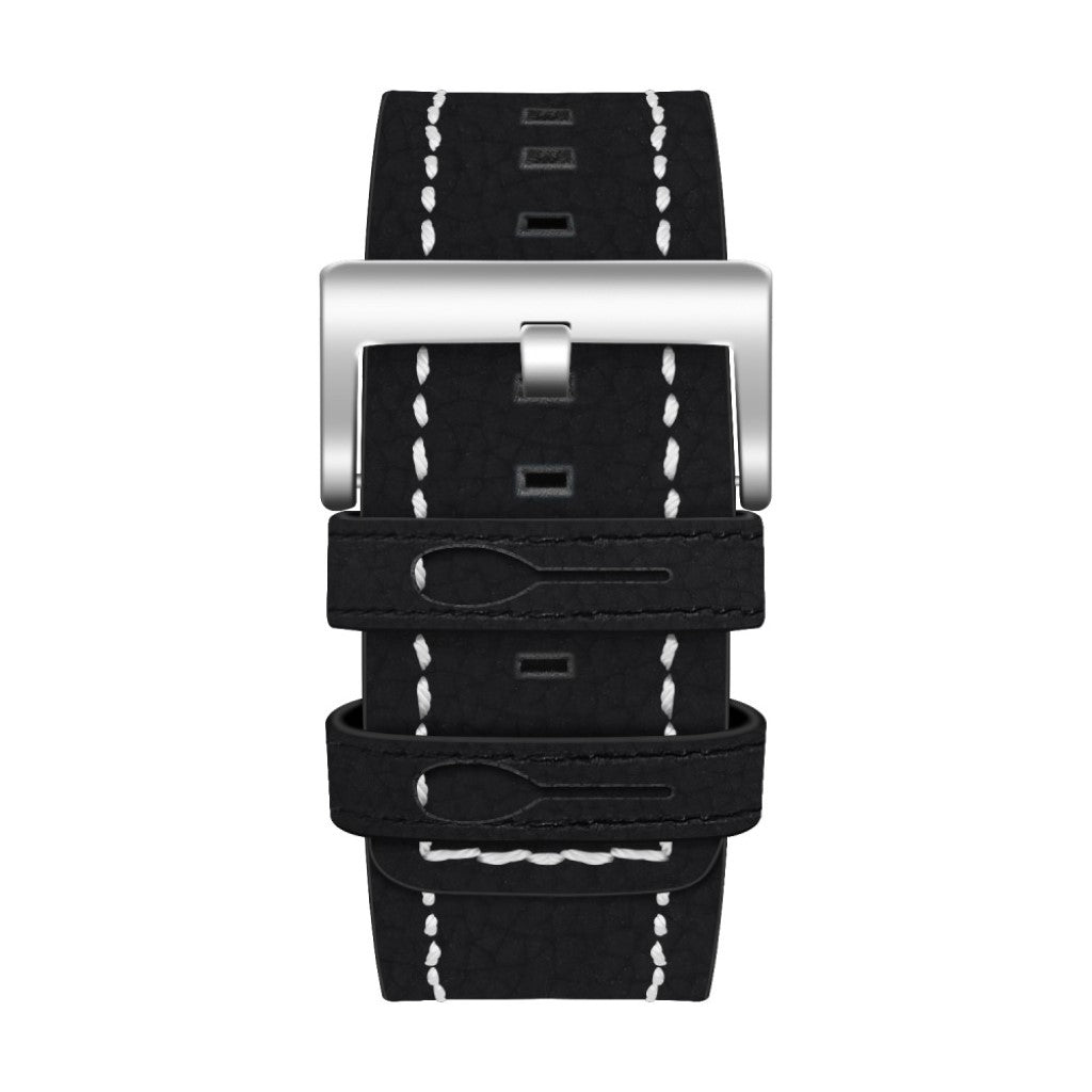 Mega smuk Fitbit Versa Ægte læder Rem - Sort#serie_6