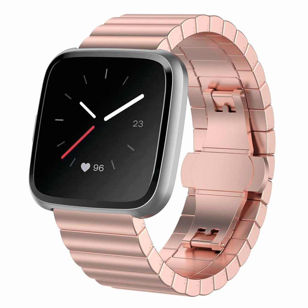 Stilfuld Fitbit Versa Metal Rem - Pink#serie_3