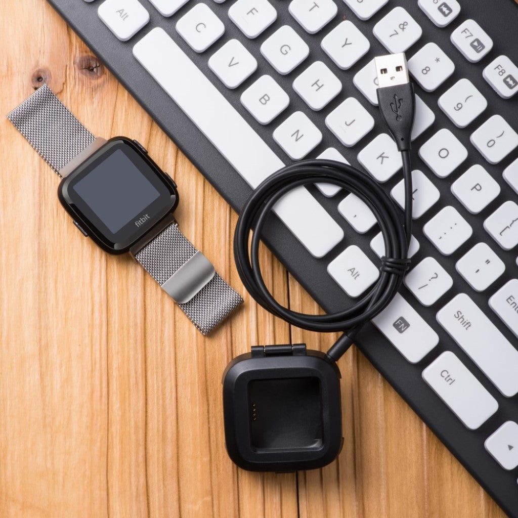 Fitbit Versa Kabel Til Opladnings Dock - Sort#serie_056