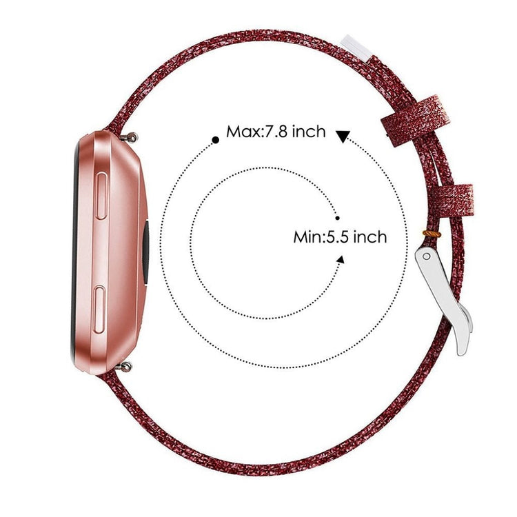 Sejt Fitbit Versa Nylon Rem - Rød#serie_3