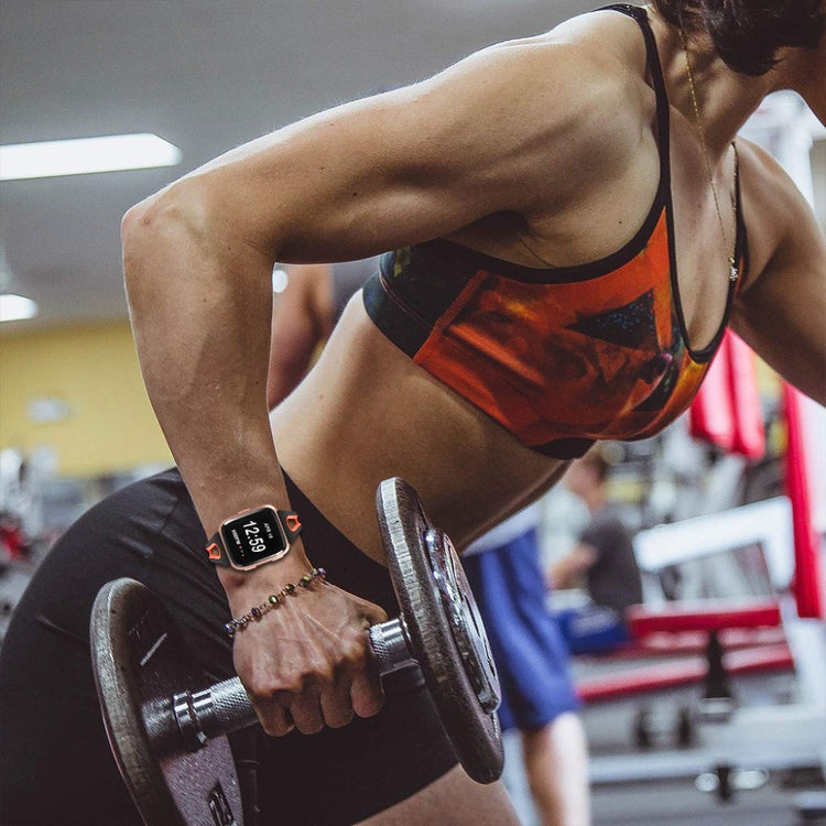 Vildt slidstærk Fitbit Versa Silikone Rem - Orange#serie_6