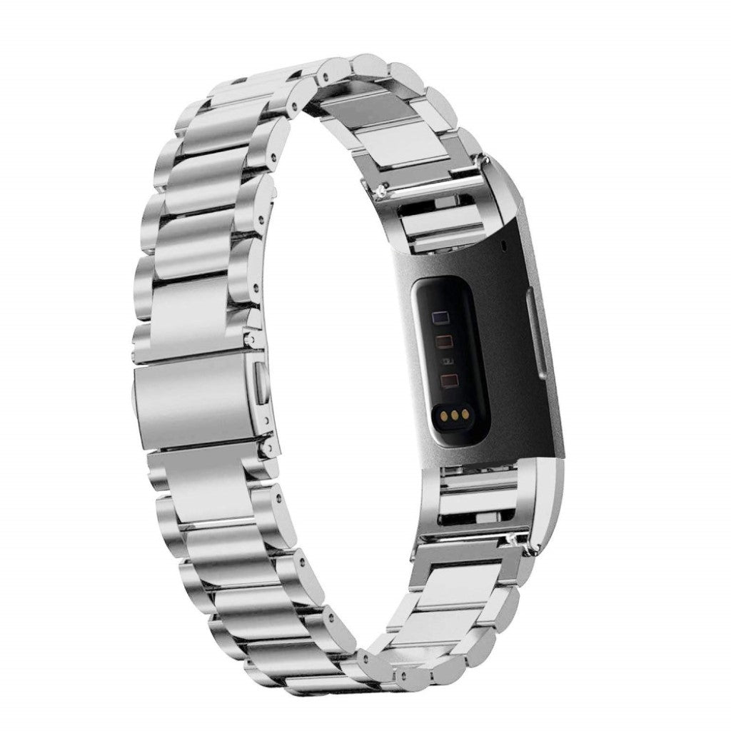 Super fed Fitbit Charge 3 Metal Rem - Sølv#serie_3