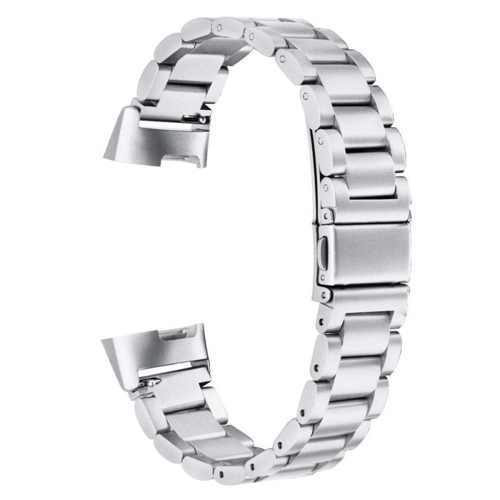 Super fed Fitbit Charge 3 Metal Rem - Sølv#serie_3