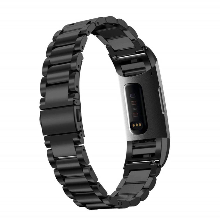 Super fed Fitbit Charge 3 Metal Rem - Sort#serie_4