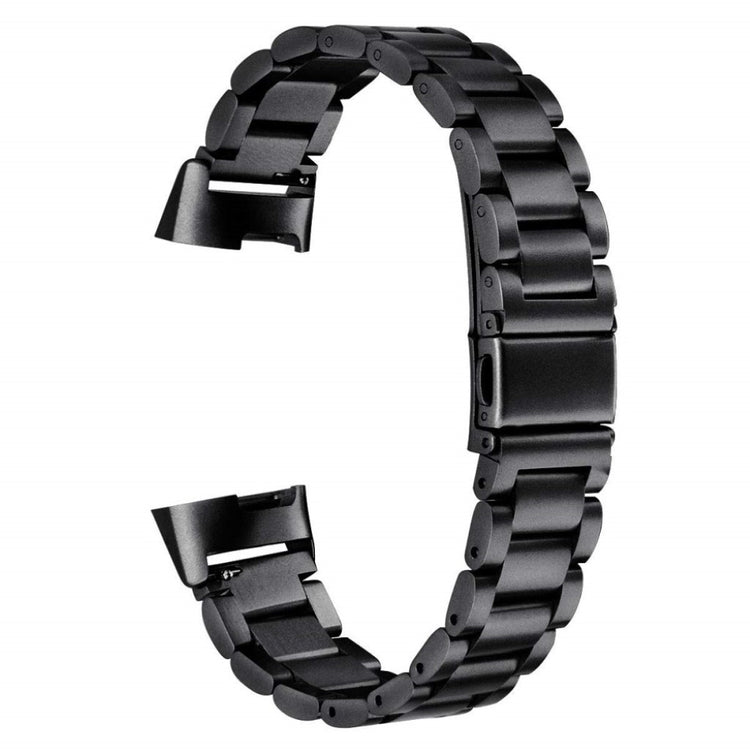 Super fed Fitbit Charge 3 Metal Rem - Sort#serie_4