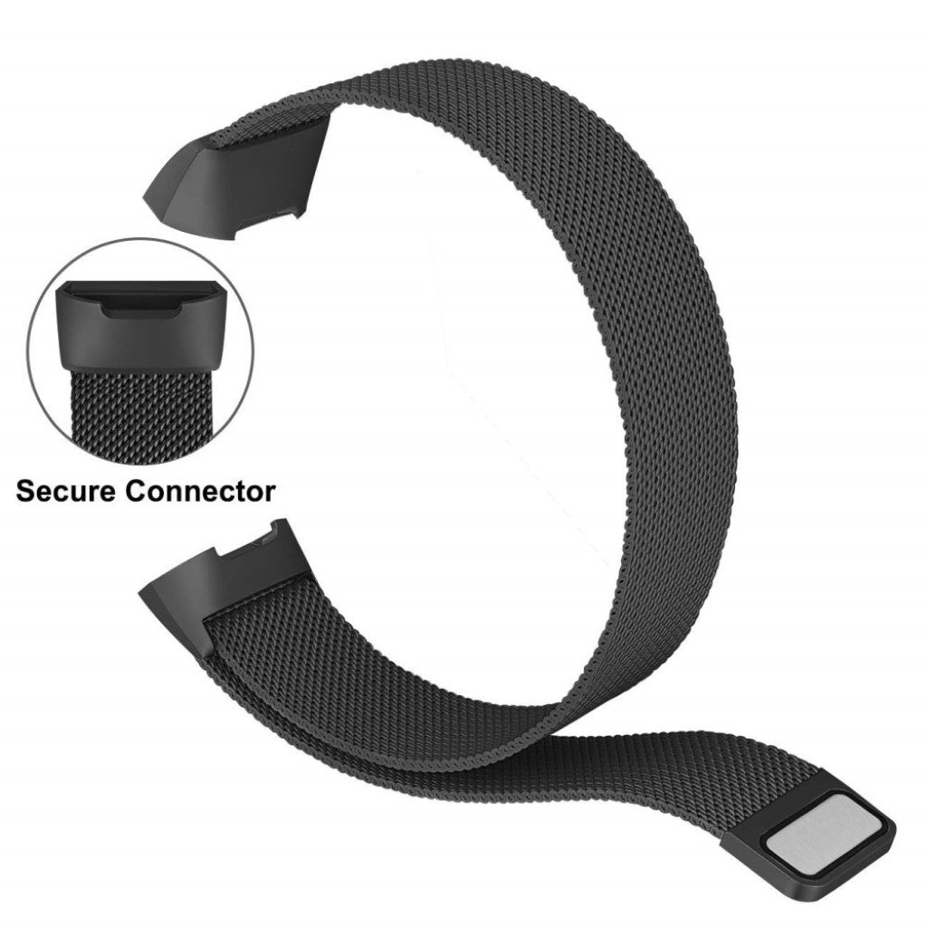 Helt vildt flot Fitbit Charge 3 Metal Rem - Sort#serie_6