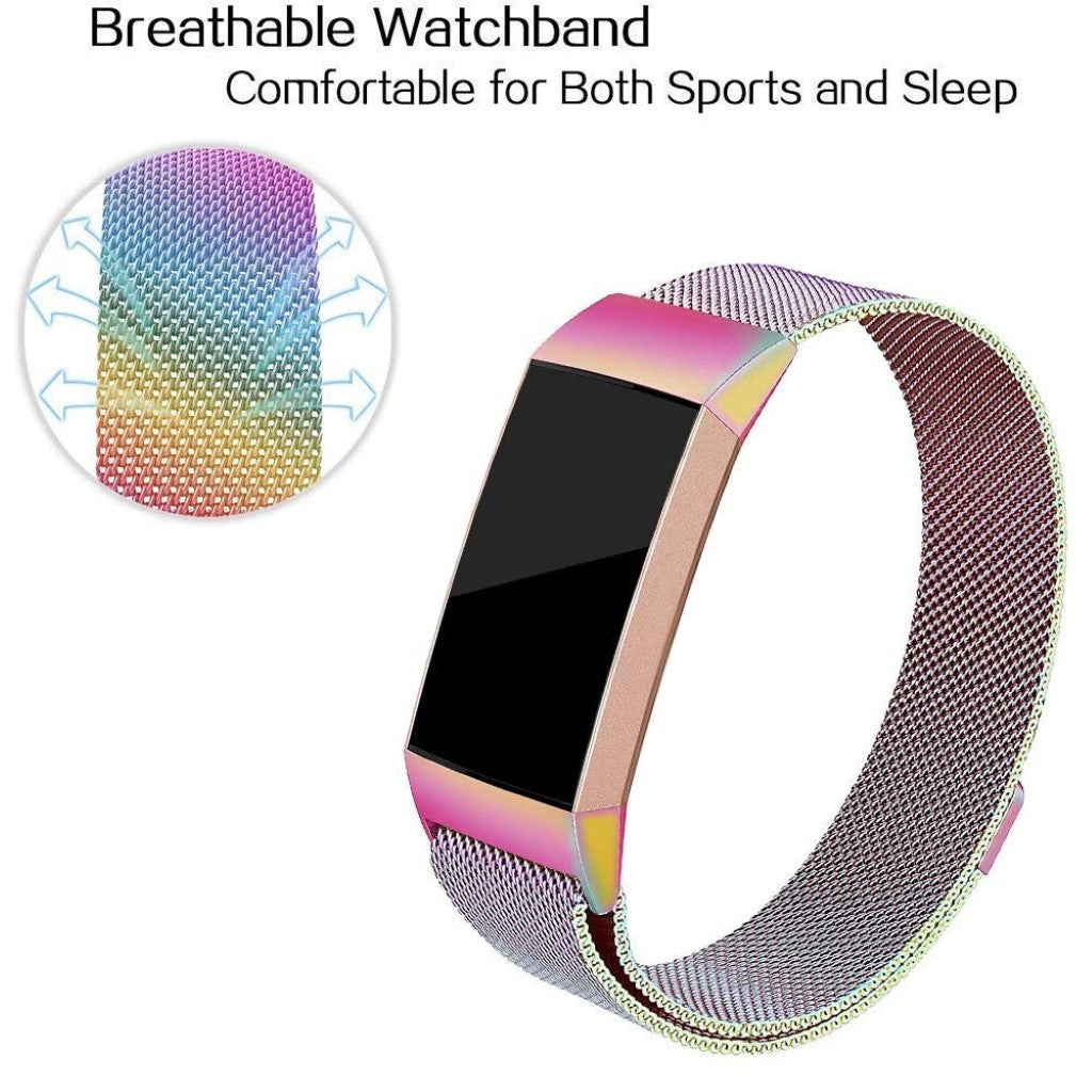 Meget skøn Fitbit Charge 3 Metal Rem - Flerfarvet#serie_1
