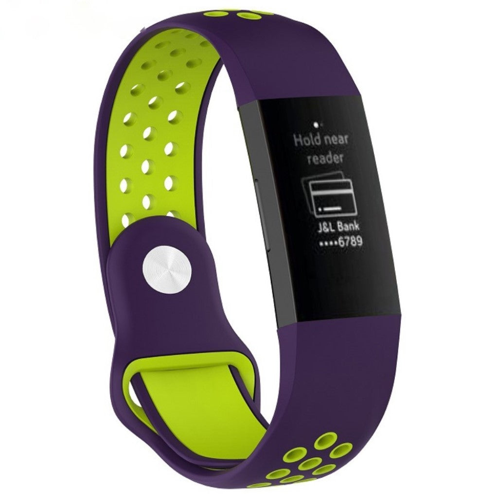 Stilfuld Fitbit Charge 3 Silikone Rem - Flerfarvet#serie_1