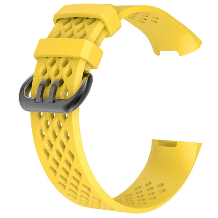 Flot Fitbit Charge 3 Silikone Rem - Gul#serie_7