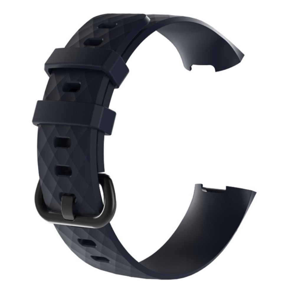 Mega smuk Fitbit Charge 3 Silikone Rem - Blå#serie_12