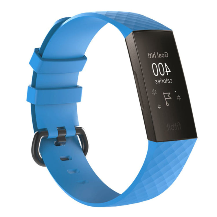 Mega smuk Fitbit Charge 3 Silikone Rem - Blå#serie_2