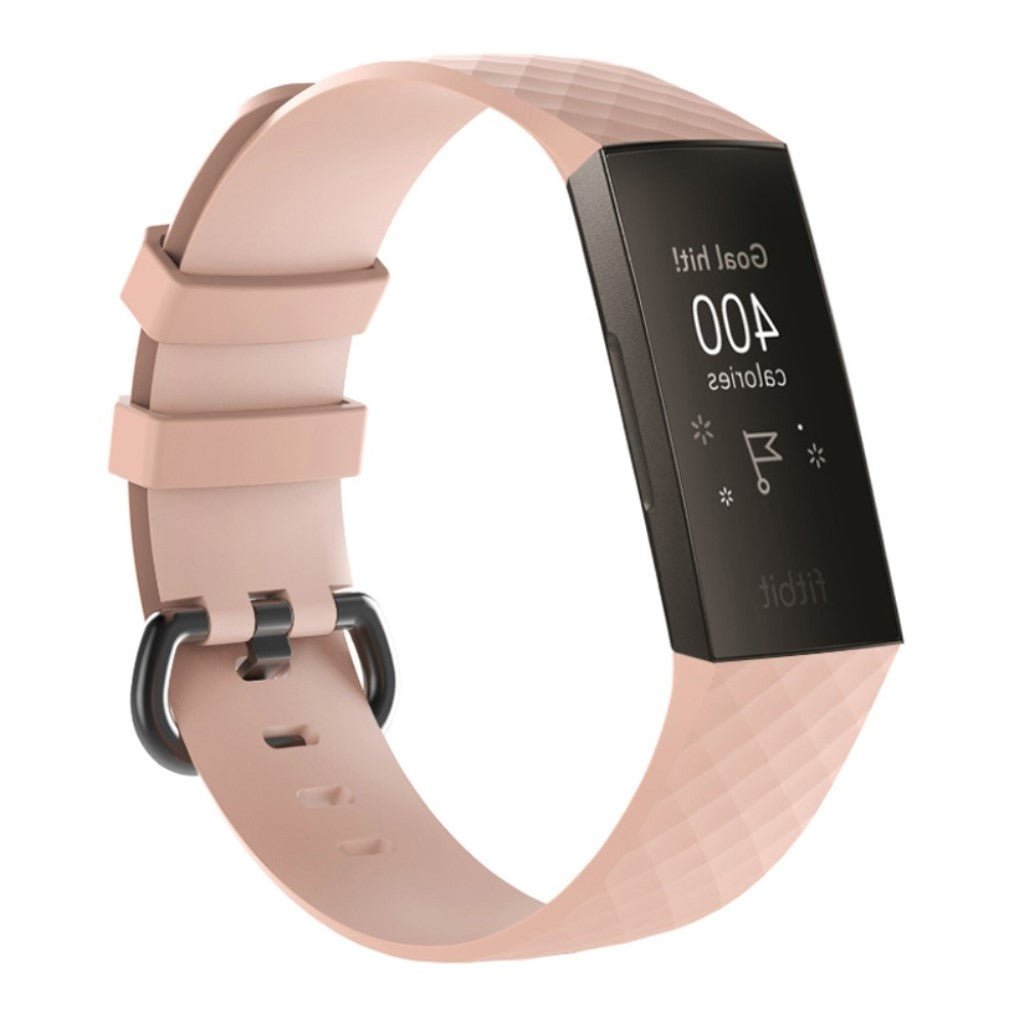 Mega smuk Fitbit Charge 3 Silikone Rem - Pink#serie_6