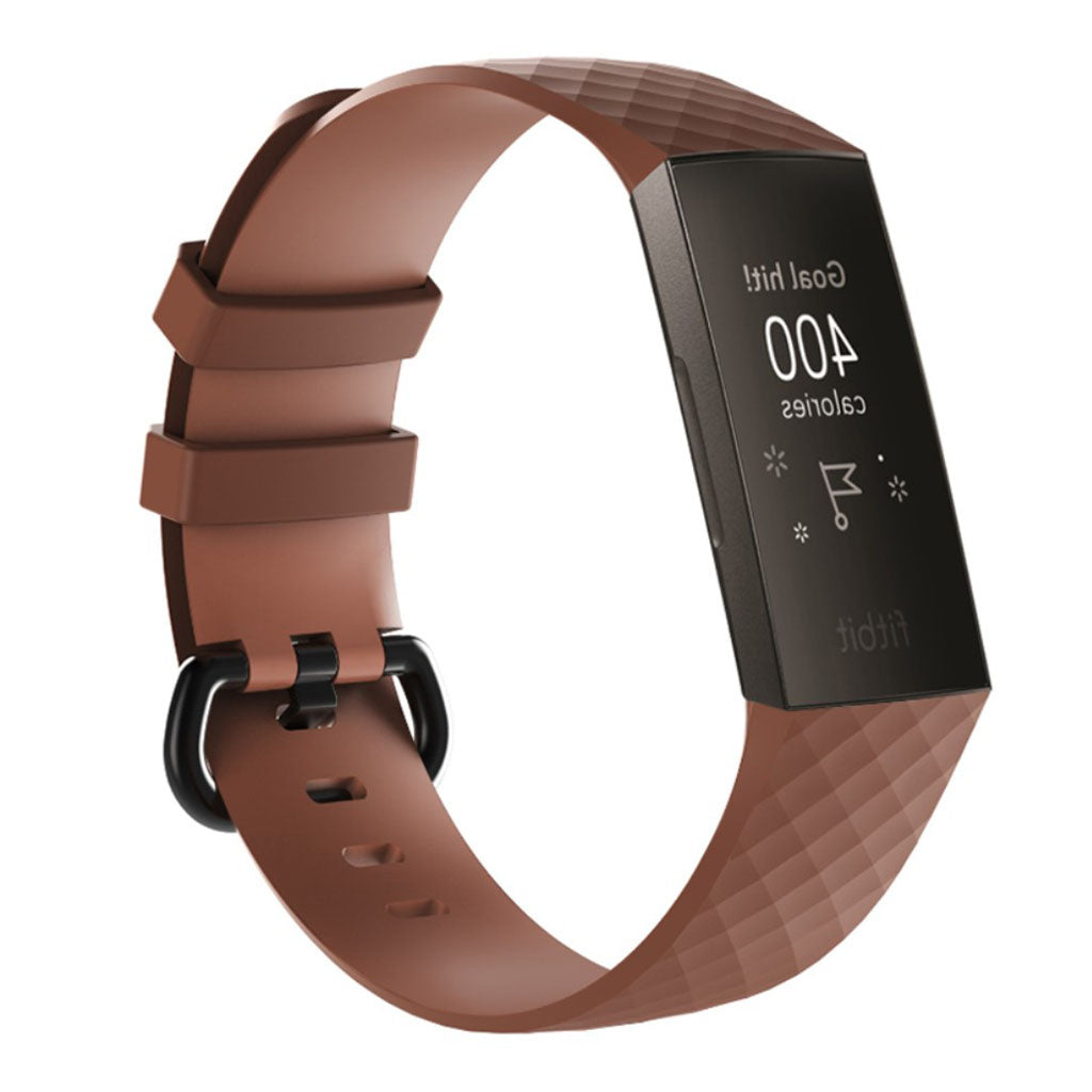 Mega smuk Fitbit Charge 3 Silikone Rem - Brun#serie_8