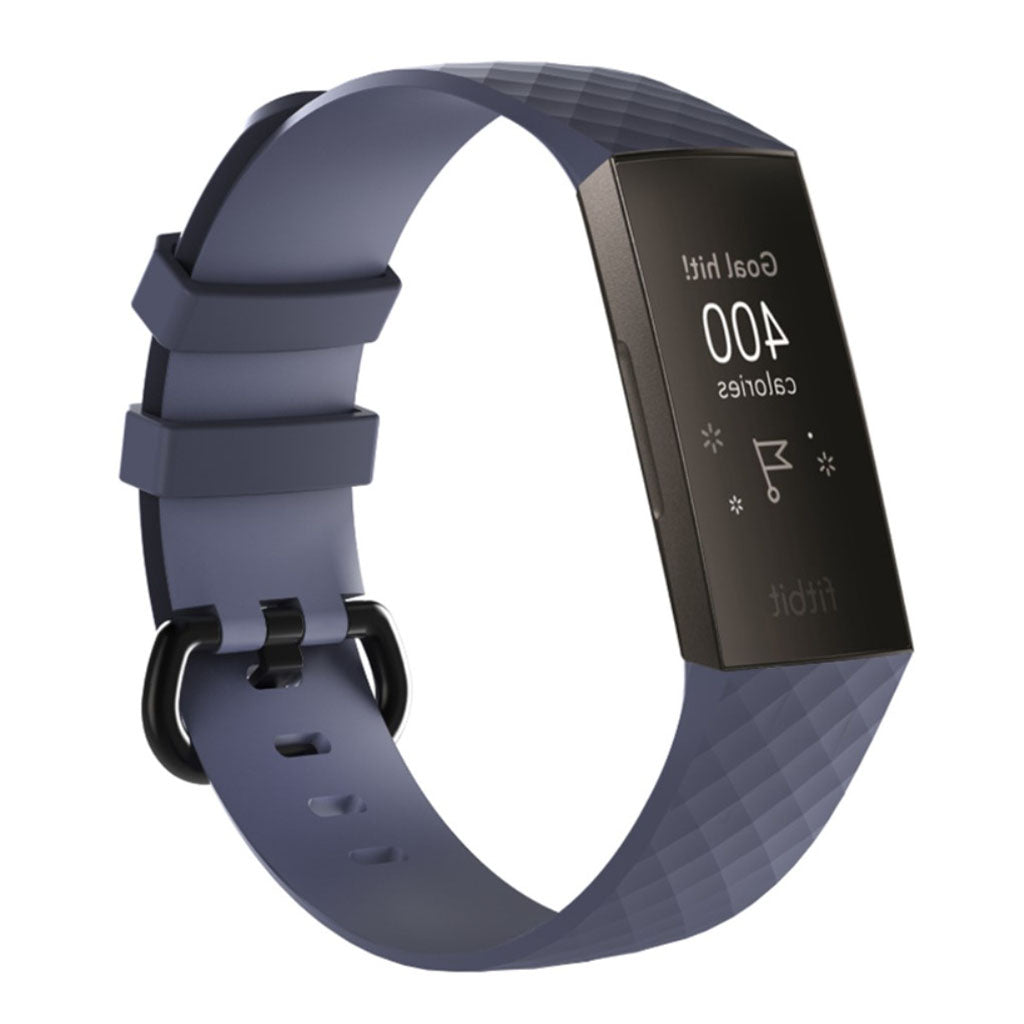Fremragende Fitbit Charge 3 Silikone Rem - Blå#serie_10